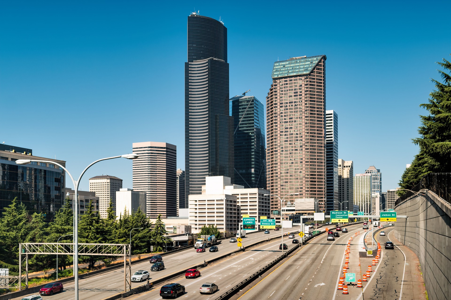 Downtown Seattle USA Financial District Interstate